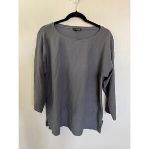 NWOT Eileen Fisher Longline Tunic Top in Gray SZ S